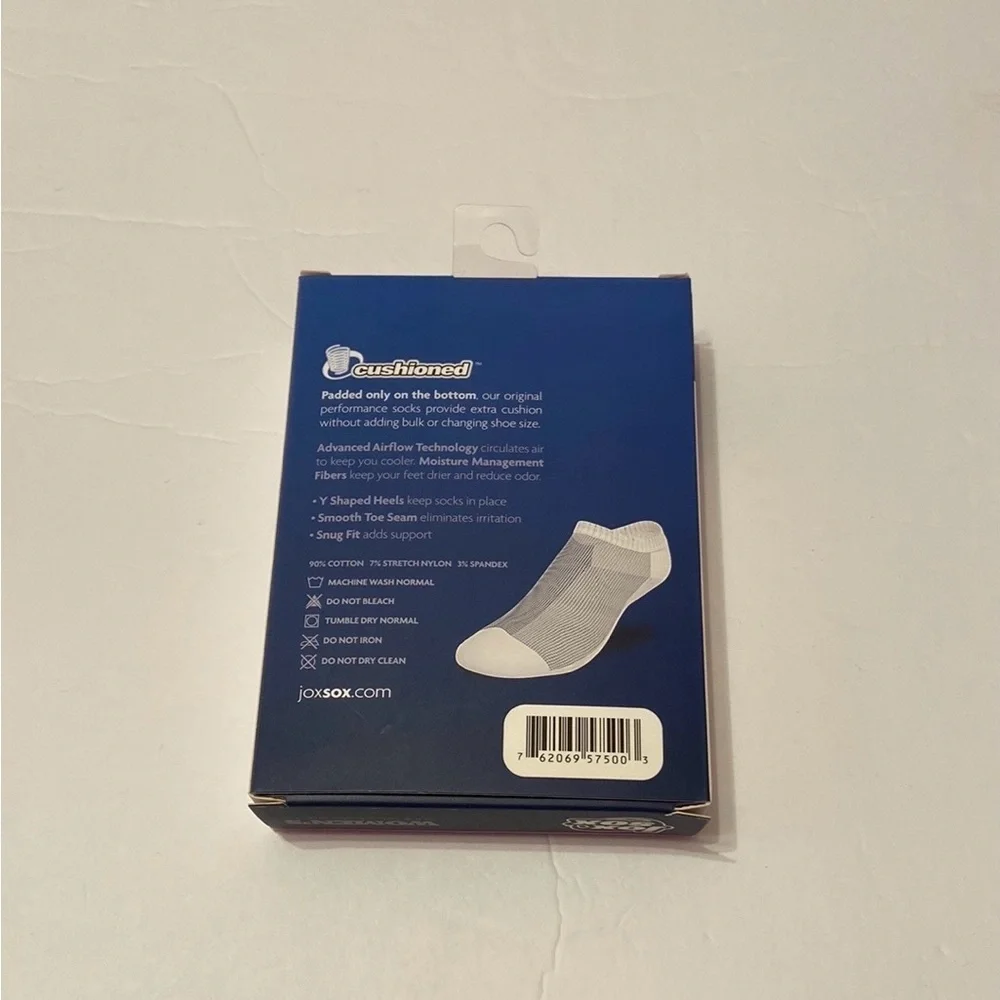 Joxsox Women’s White Cushioned No Show Socks